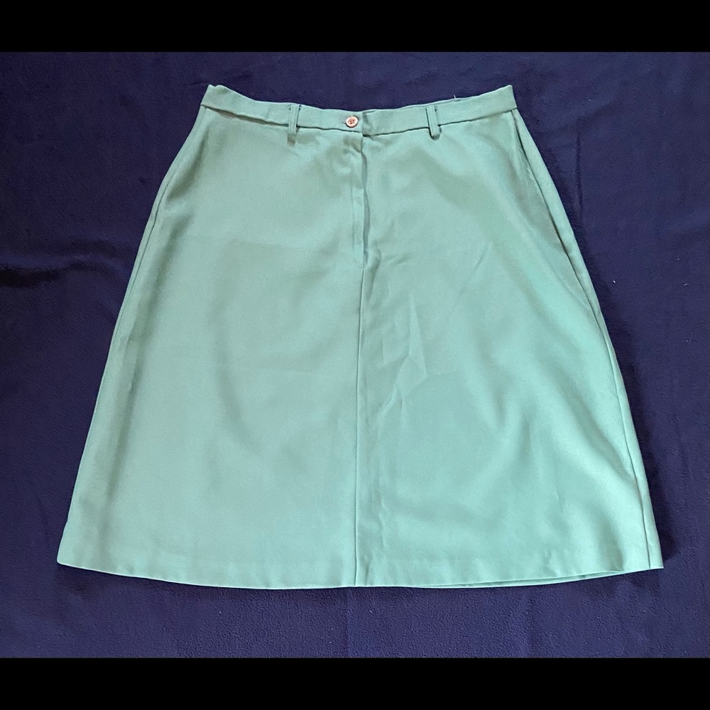 Green A-line vintage skirt